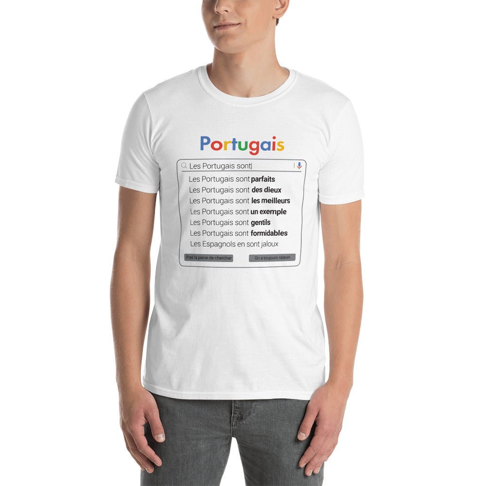 T-shirt Portugal noir - Humour et fierté des origines