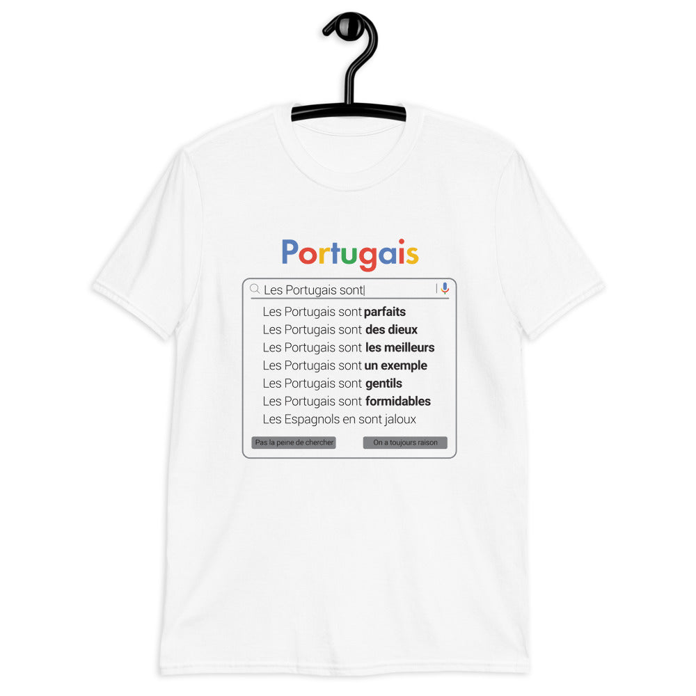 T-shirt Portugal blanc - Humour et fierté des origines