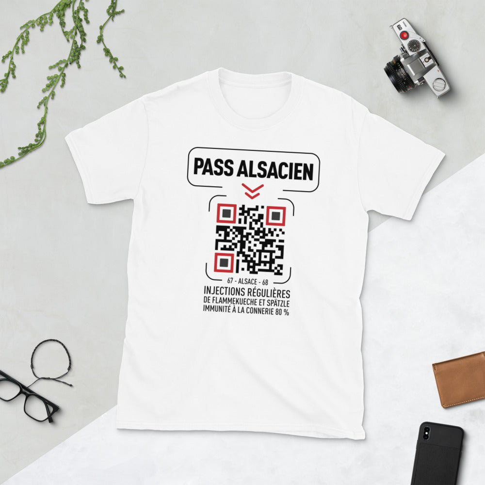 T-shirt Alsace gris sport - Pass Alsacien humoristique