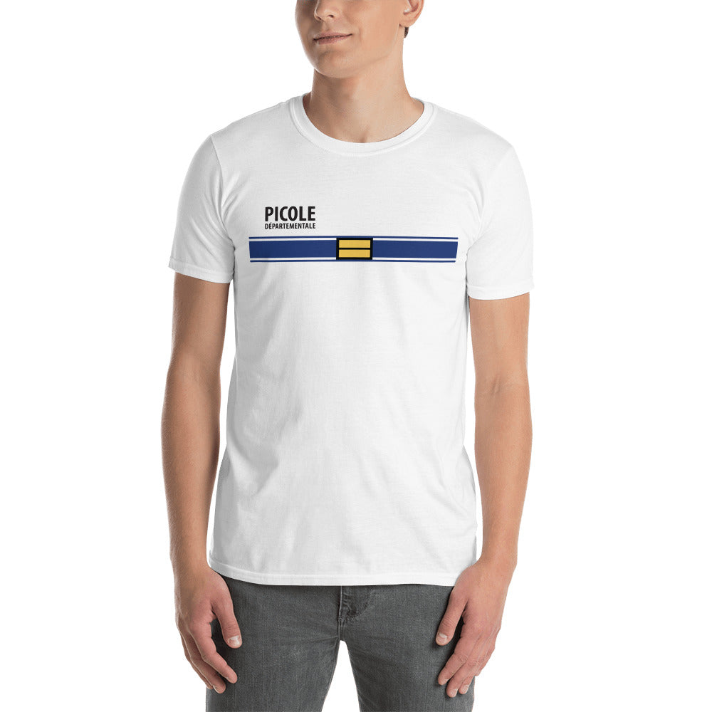 T-shirt Picole départementale blanc - design humoristique