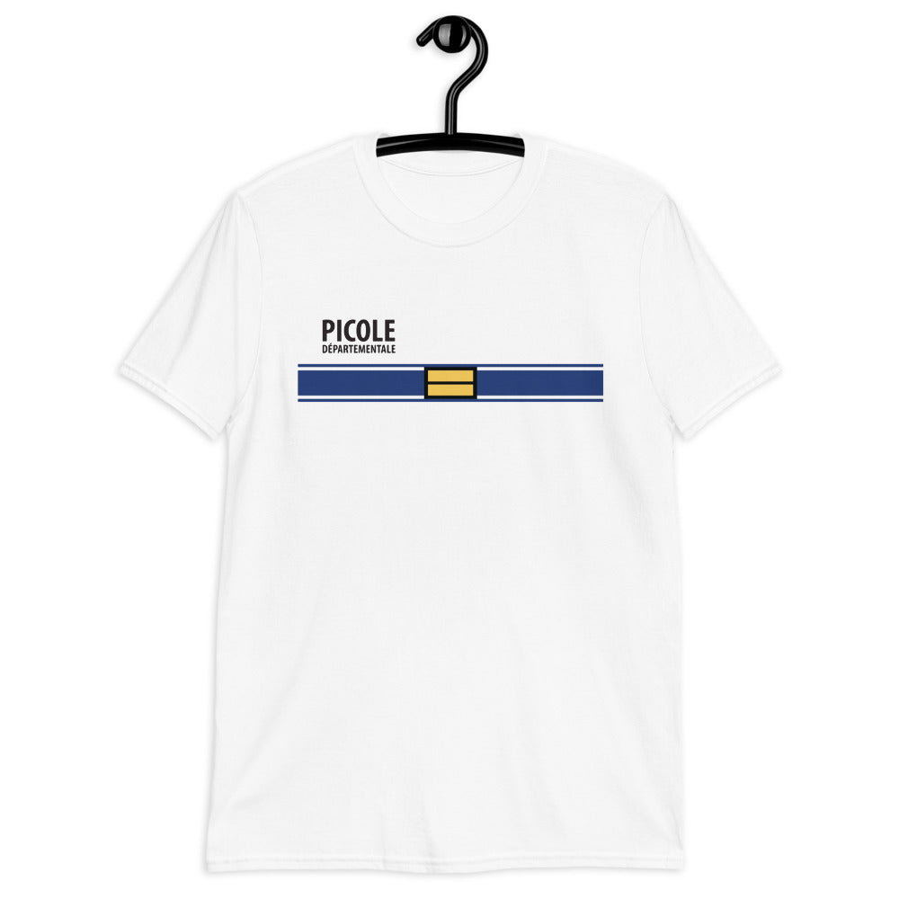 T-shirt Picole départementale gris sport dos - design humoristique