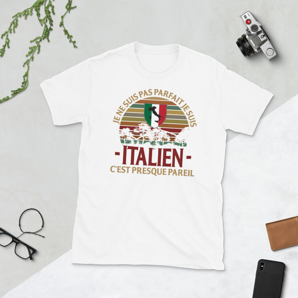 T-shirt Italie bleu marine - Je ne suis pas parfait, presque pareil