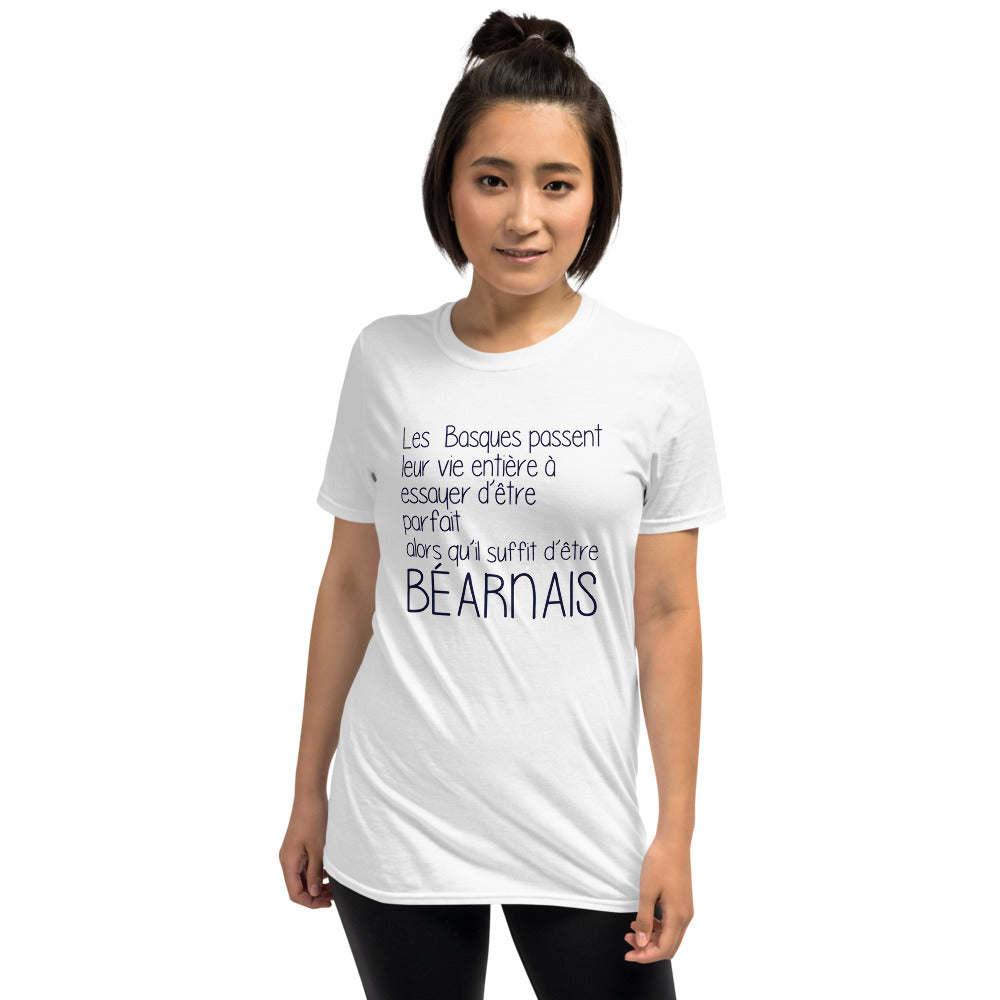 T-shirt Béarn blanc face - Il suffit d'être Béarnais