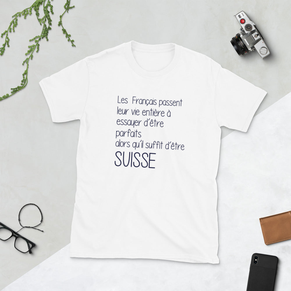 T-shirt Suisse blanc - Il suffit d'un sourire