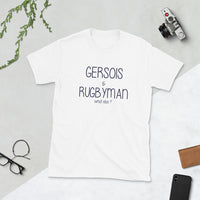 Thumbnail for T-shirt Gers blanc - Gersois et rugbyman, humour local