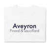 T-shirt Aveyron blanc - Pinard et Sauciflard humoristique
