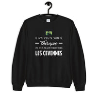 Thumbnail for Cévennes, Lozère, Je n'ai pas besoin de Thérapie - Sweatshirt - Ici & Là - T-shirts & Souvenirs de chez toi