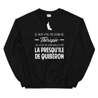 Thumbnail for Sweatshirt Bretagne noir - Je n'ai pas besoin de thérapie