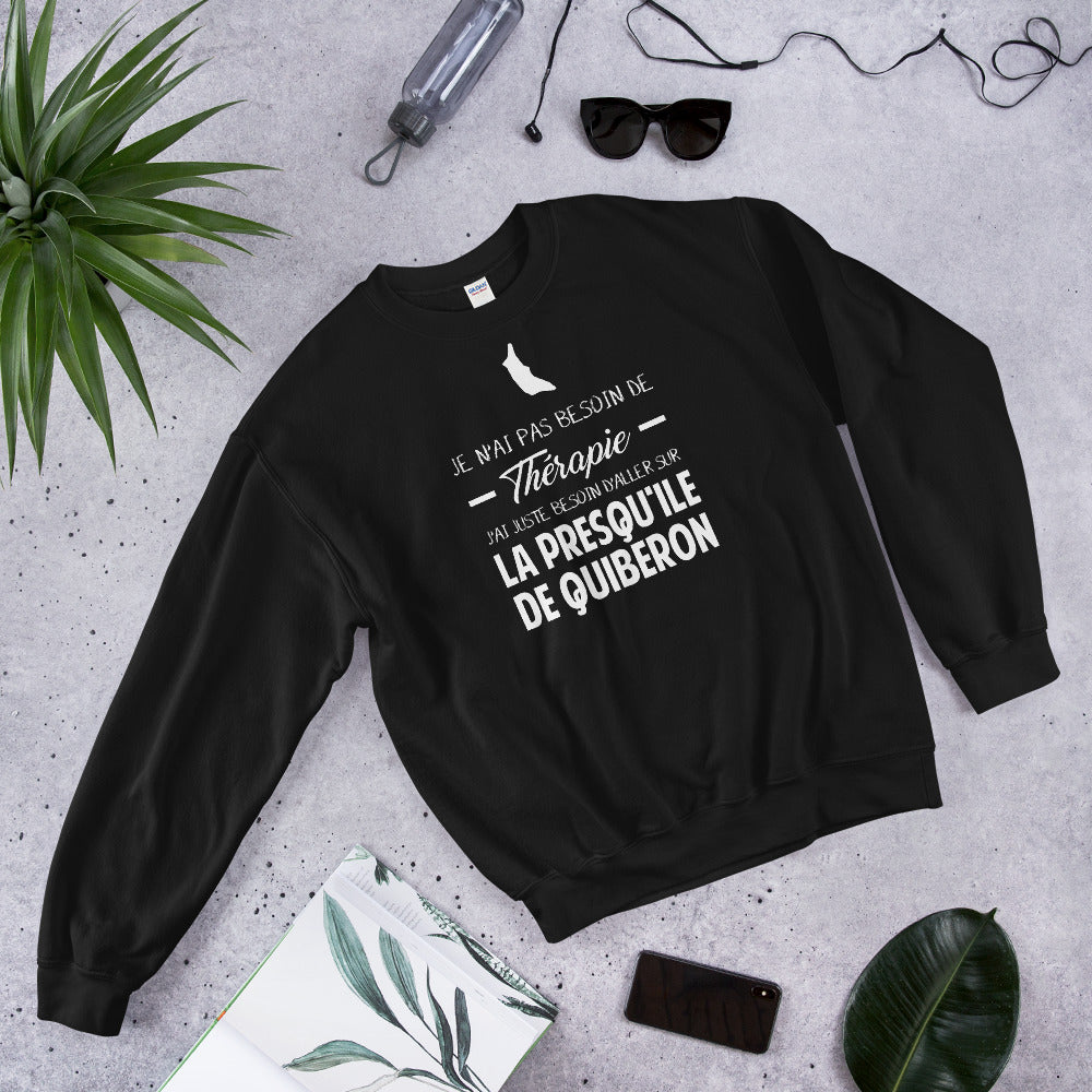 Sweatshirt Bretagne bleu marine - Je n'ai pas besoin de thérapie