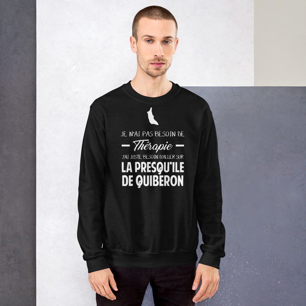 Sweatshirt Bretagne bordeaux - Je n'ai pas besoin de thérapie