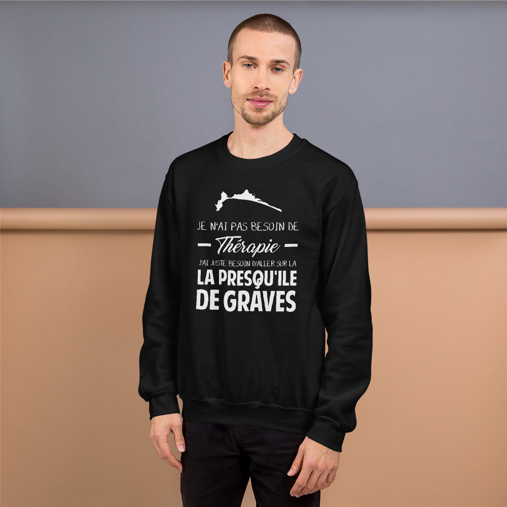 Sweatshirt Bretagne bleu marine - Je n'ai pas besoin de thérapie