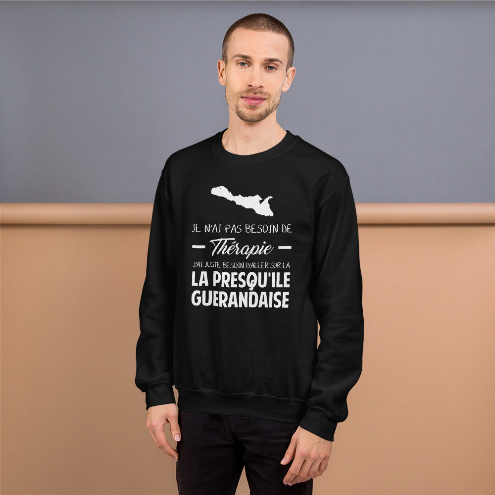 Sweatshirt Bretagne bleu marine - Je n'ai pas besoin de thérapie