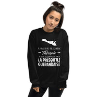 Thumbnail for Sweatshirt Bretagne bleu marine dos - Je n'ai pas besoin de thérapie