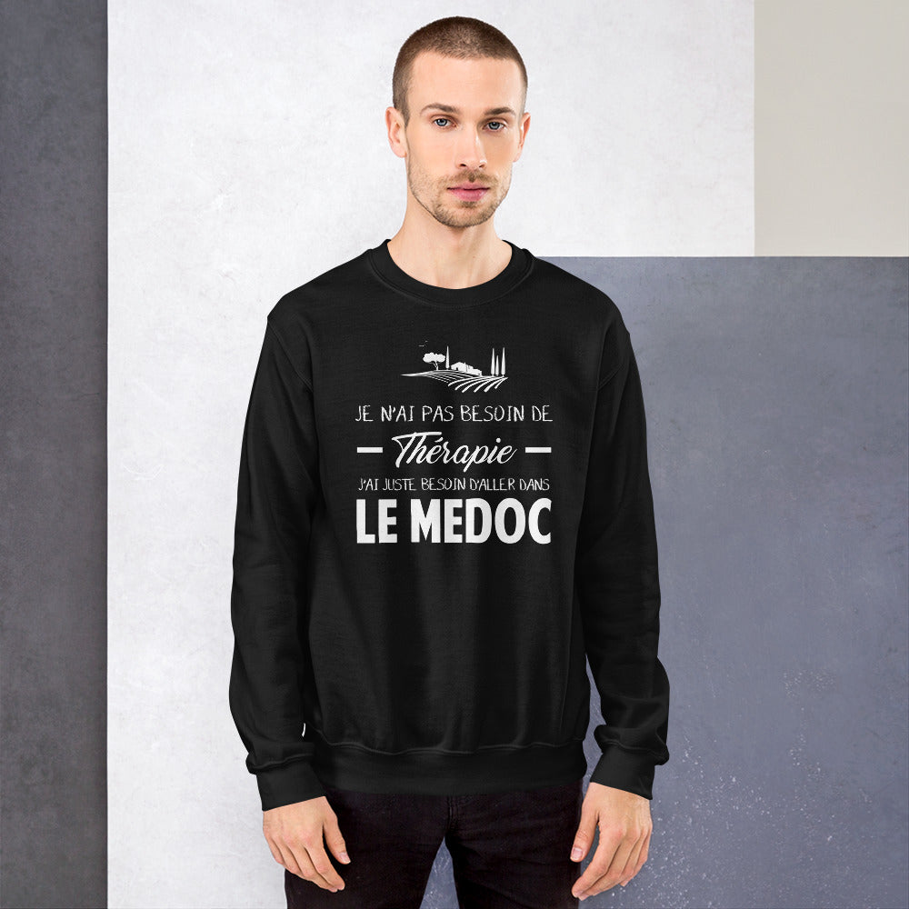 Sweatshirt Gironde bleu marine - Je n'ai pas besoin de thérapie