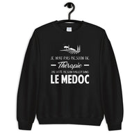 Thumbnail for Sweatshirt Gironde noir dos - Je n'ai pas besoin de thérapie