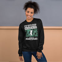 Thumbnail for Sweatshirt Portugal rouge - J'ai peut-être l'air d'écouter