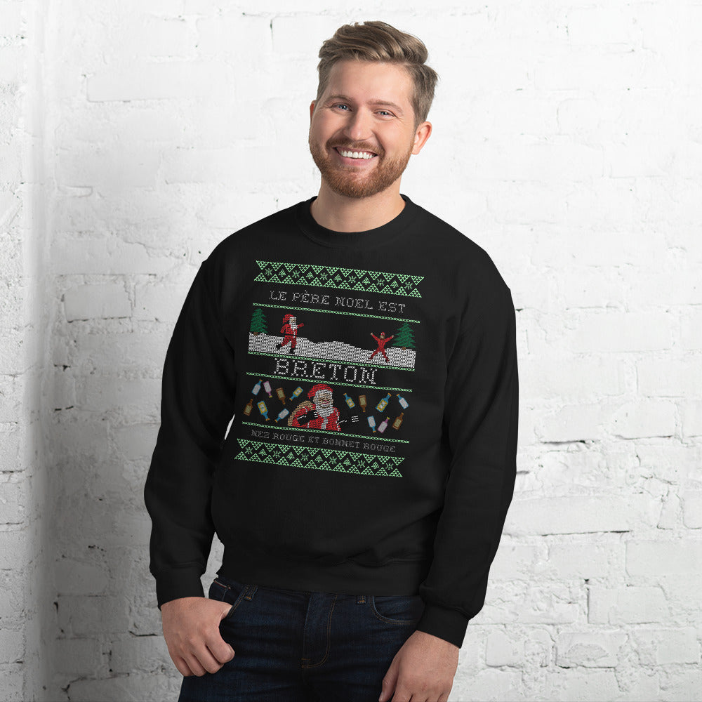 Sweatshirt Bretagne bordeaux - Le père Noël est Breton