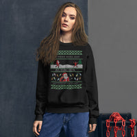Thumbnail for Sweatshirt Alsace bordeaux dos - Le père Noël est Alsacien