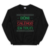 Sweatshirt Noël Provençal noir - Chaleur et humour local