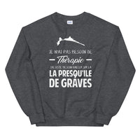 Thumbnail for Presqu'ile de Graves - Je n'ai pas besoin de Thérapie - Bretagne Sweatshirt - Ici & Là - T-shirts & Souvenirs de chez toi