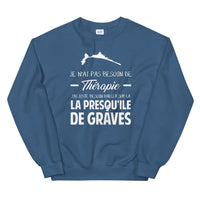 Thumbnail for Presqu'ile de Graves - Je n'ai pas besoin de Thérapie - Bretagne Sweatshirt - Ici & Là - T-shirts & Souvenirs de chez toi
