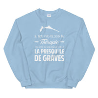 Thumbnail for Presqu'ile de Graves - Je n'ai pas besoin de Thérapie - Bretagne Sweatshirt - Ici & Là - T-shirts & Souvenirs de chez toi