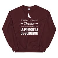 Thumbnail for Sweatshirt Bretagne rouge dos - Je n'ai pas besoin de thérapie