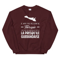 Thumbnail for Sweatshirt Bretagne rouge dos - Je n'ai pas besoin de thérapie