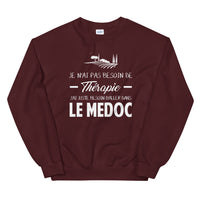 Thumbnail for Sweatshirt Gironde rouge dos - Je n'ai pas besoin de thérapie