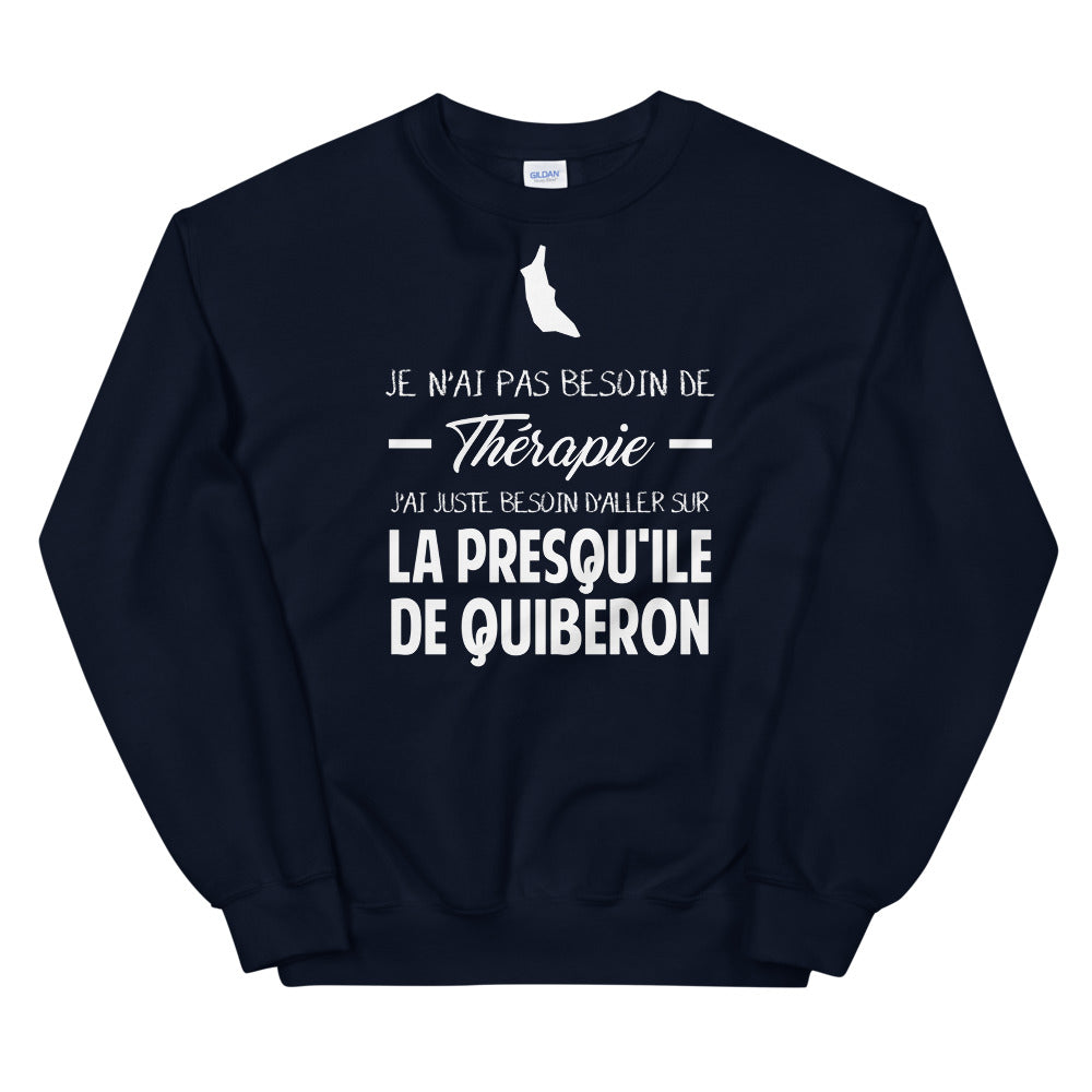 Sweatshirt Bretagne bordeaux dos - Je n'ai pas besoin de thérapie