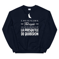 Thumbnail for Sweatshirt Bretagne bordeaux dos - Je n'ai pas besoin de thérapie