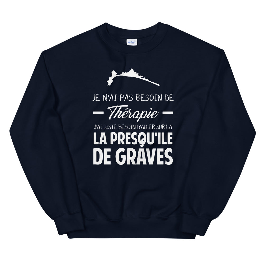 Sweatshirt Bretagne bordeaux dos - Je n'ai pas besoin de thérapie
