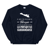 Thumbnail for Sweatshirt Bretagne bordeaux dos - Je n'ai pas besoin de thérapie