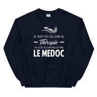 Thumbnail for Sweatshirt Gironde bordeaux dos - Je n'ai pas besoin de thérapie