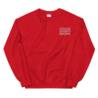 Thumbnail for Si tu lis ceci apporte moi un verre de Riesling - Sweatshirt Alsace - Brodé - Ici & Là - T-shirts & Souvenirs de chez toi