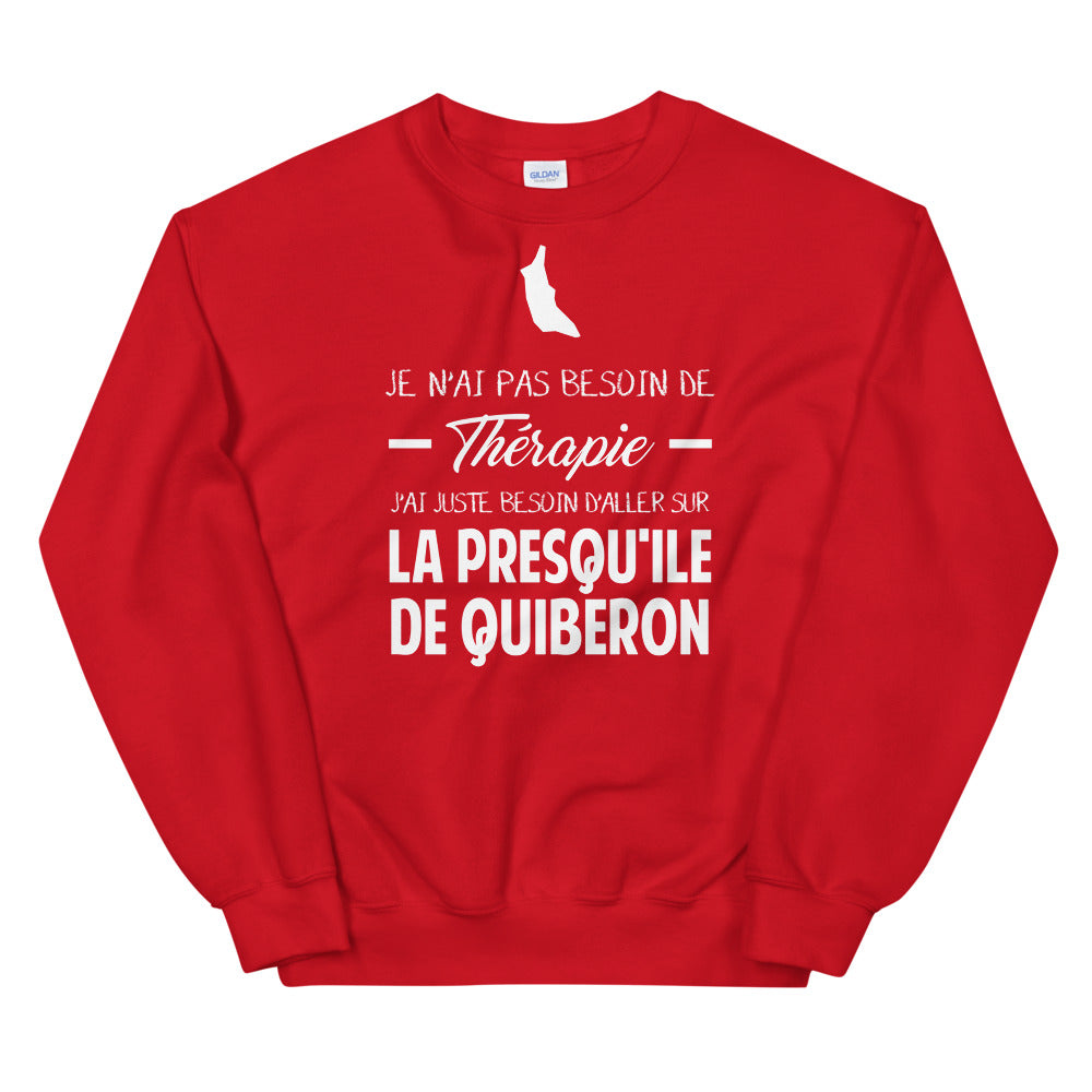Sweatshirt Bretagne gris foncé chiné dos - Je n'ai pas besoin de thérapie