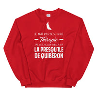 Thumbnail for Sweatshirt Bretagne gris foncé chiné dos - Je n'ai pas besoin de thérapie