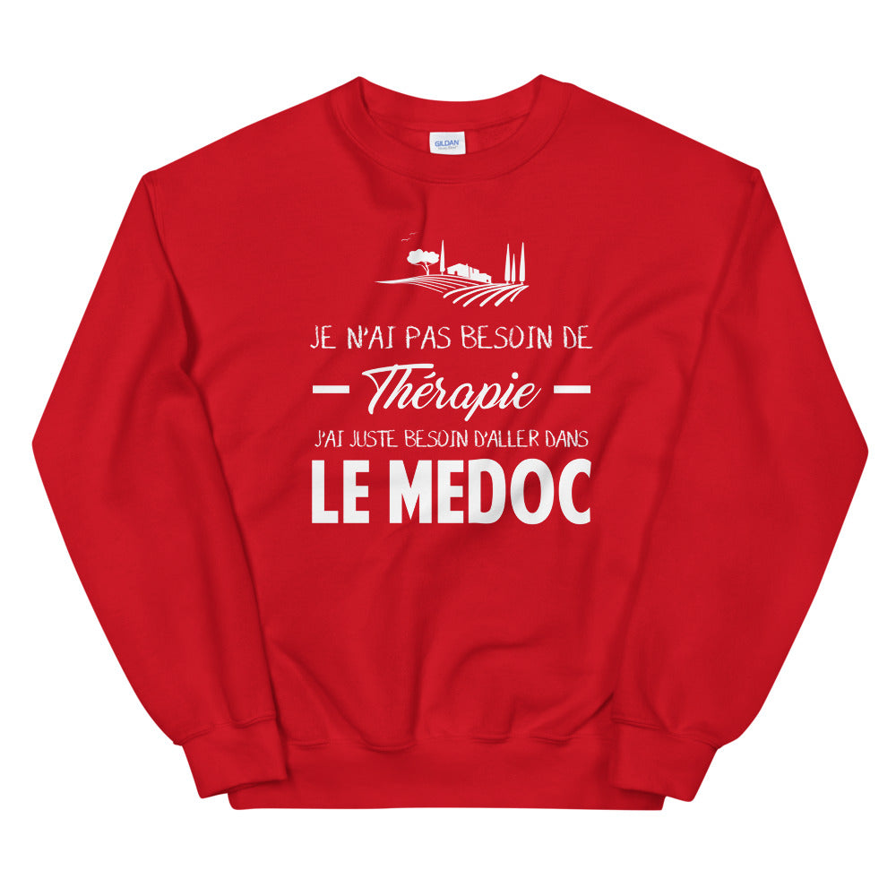 Sweatshirt Gironde gris foncé chiné dos - Je n'ai pas besoin de thérapie