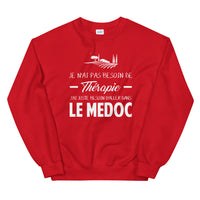 Thumbnail for Sweatshirt Gironde gris foncé chiné dos - Je n'ai pas besoin de thérapie