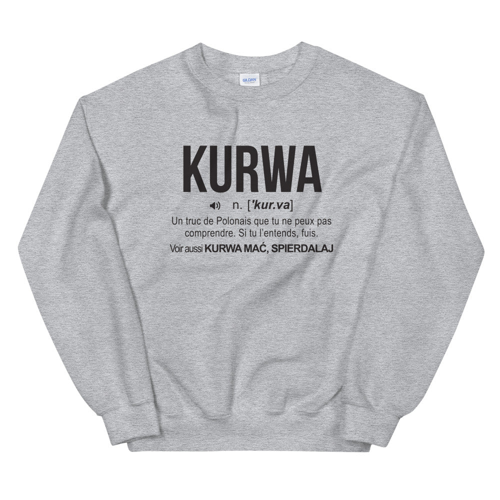 Définition Kurwa - Polonais - Sweatshirt