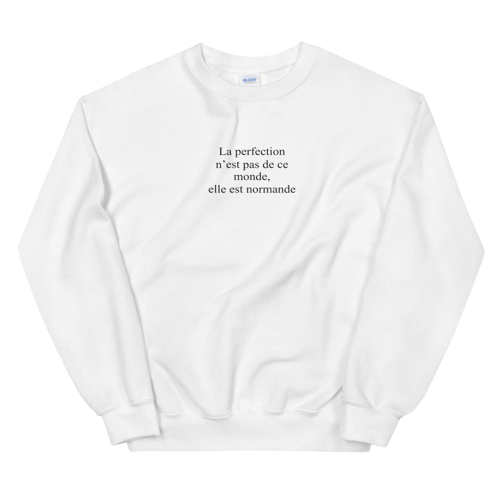 Sweatshirt Normandie bleu clair - La perfection n'est pas de ce monde