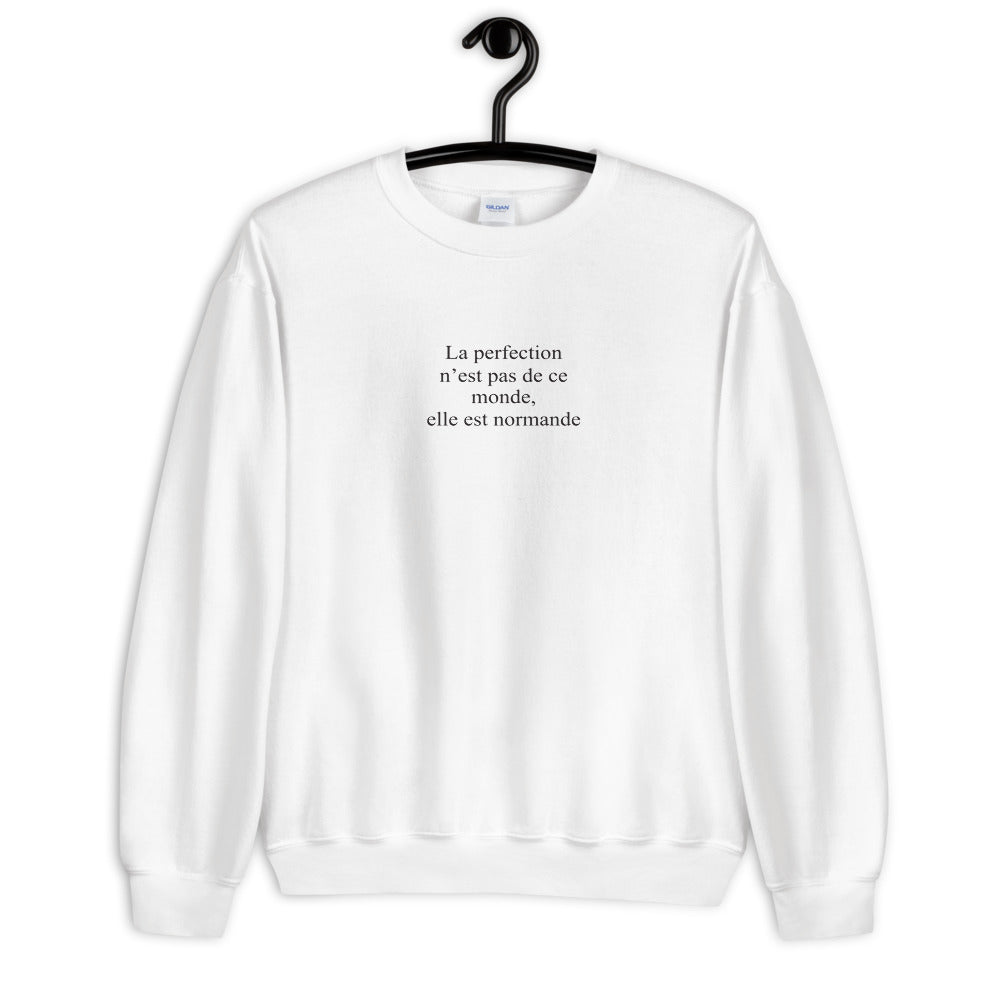 Sweatshirt Normandie blanc - La perfection n'est pas de ce monde