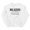 Sweatshirt Lotois blanc - Définition Miladiou humoristique