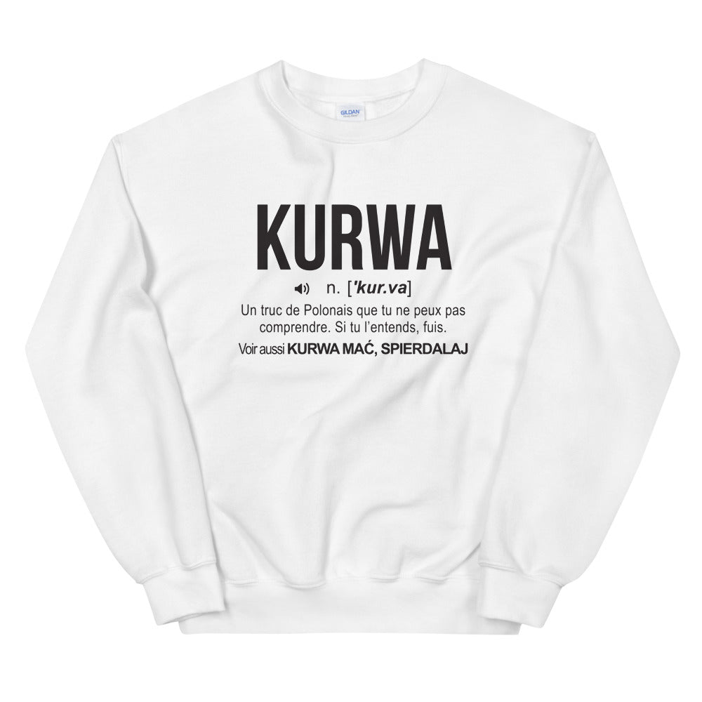 Définition Kurwa - Polonais - Sweatshirt