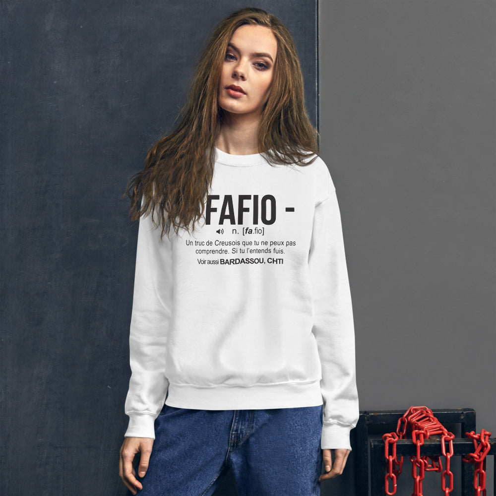 Sweatshirt Creuse blanc dos - Fierté humoristique du terroir