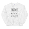 Sweat Italie gris sport - Un jour cette Italienne