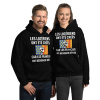 Thumbnail for Sweat à capuche Lozère bleu marine dos - Les Français ont besoin de héros