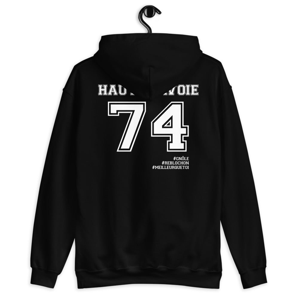 Sweat à capuche Haute-Savoie gris foncé chiné - Confort douillet et chic