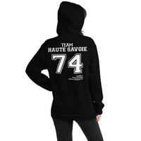 Thumbnail for Sweat à capuche Haute-Savoie gris foncé chiné dos - Confort douillet et chic