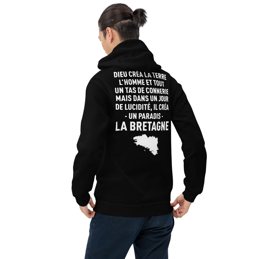 Dieu créa la Bretagne - Sweatshirt à capuche - Ici & Là - T-shirts & Souvenirs de chez toi